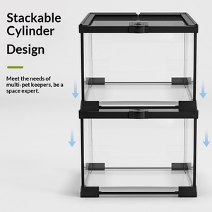 ตู้เลี้ยงสัตว์เลื้อยคลานแบบใสทรงสี่เหลี่ยมผืนผ้า สำหรับเพาะพันธุ์สัตว์ป่า เช่น ตุ๊กแก กระดองเต่า <span class=keywords><strong>งู</strong></span> และสัตว์เลี้ยงอื่นๆ - Product Image 1