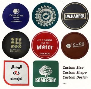 Sous-verres en caoutchouc 3D doux personnalisés, imperméables - Product Image 4
