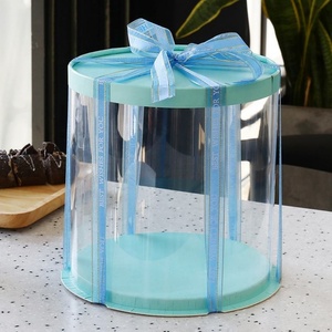High Quality Gift Packaging Box Round Transparent Cake Box Multi-size <b>Wedding</b> Cake Box - Product Image 5