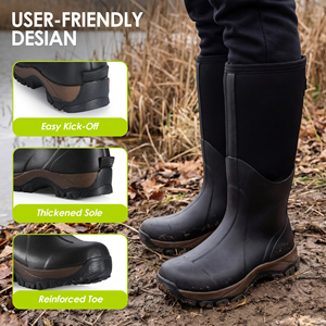 Bottes de pluie en <span class=keywords><strong>néoprène</strong></span> imperméables pour hommes, bottes de travail isolées pour la pêche, la chasse et les activités de plein air, antidérapantes, pour le <span class=keywords><strong>froid</strong></span> - Product Image 6