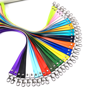 Wholesale 15mm Multifunctional Plain Polyester Keychain Card Holder Lanyard Cheap Neck Tool Strap for Promotions