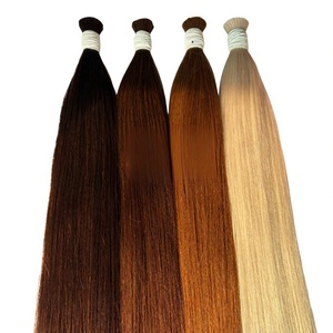 Extensions de cheveux vierges vietnamiens RUSA en vrac, pointes pleines, super double drawn, double trame, 100g, toutes couleurs - Product Image 1