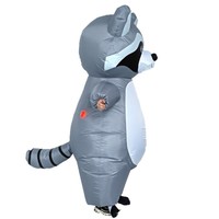 Costume gonflable de raton laveur pour adulte Halloween Full Body Blow up Costumes de raton laveur pour la fête de Cosplay sur le thème des animaux drôles