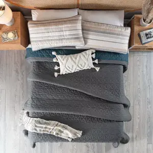 Edredón Doble Cobalt de 220x235 cm, Acolchado, de Poliéster, Reversible, para las Cuatro Estaciones - Product Image 6