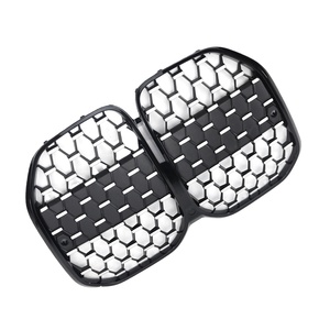 Peinture haute température plastique ABS brillant noir argent diamant Style pare-chocs avant grilles de voiture pour BMW nouvelle série 4 G22 G23 2021 - Product Image 2