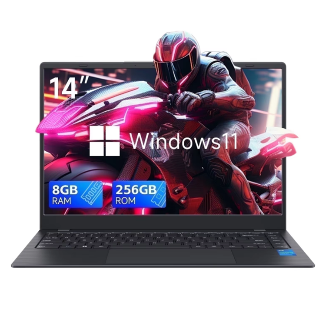 New 14" Laptop with AMD 3500U 8GB RAM 256GB SSD Windows 11 Pro Fingerprint English Keyboard Business Edition
