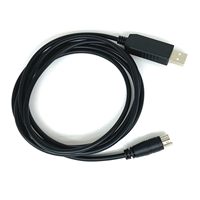 Cable de comunicación serial USB a Mini Din RS232 de 6 pines para PLC LS XGB XBM XBC, cable de control y descarga de PC