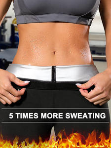 Vente en gros Fitness Sports <span class=keywords><strong>Sauna</strong></span> Shaper Pantalon court <span class=keywords><strong>Effet</strong></span> sueur chaude Minceur Shapewear Workout Gym Leggings pour femmes - Product Image 4