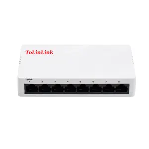 Hot Sale Tolinlink Switch Poe High Performance 8 Port 10/100Mbps LAN Plastic Case Network Switch Poe