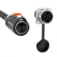 Connecteur d'alimentation haute performance MJ32 en laiton/alliage de zinc plaqué argent 2P 120A mâle/femelle pour applications robotiques et médicales