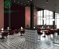 Comptoir Bar Commercial Moderne avec Étagères pour Bouteilles de Vin et Cigares, Présentoir pour Boissons, Table et Chaises pour Restaurant, Salon, Centre Commercial et Hôtel
