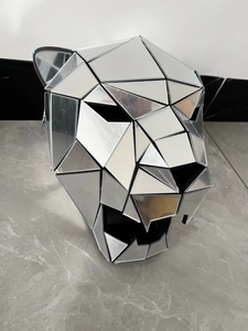 Stage Performance Wearable mirror leopard headgear animal cosplay hat mirror <span class=keywords><strong>cougar</strong></span> rabbit hat headdress for sale - Product Image 6