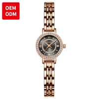Montre à quartz pour femme Olevs5508, luxe moderne, bracelet en acier inoxydable, résistante à l'eau 3BAR, cadran à aiguilles lumineuses, fermoir pliant
