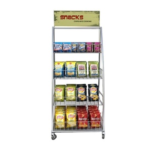Siêu thị cửa hàng bán lẻ Kệ Khoai Tây Chip kim loại đứng Nut Snack Rack hiển thị, Rack hiển thị cho Lay Khoai Tây Chip - Product Image 1