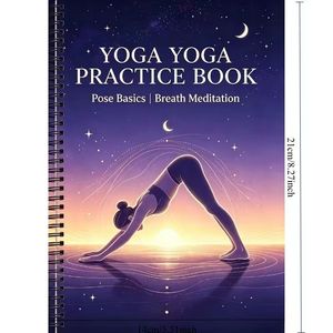 Libro de práctica de yoga con espiral, 50-100 páginas, conceptos básicos de posturas, meditación por respiración, cuaderno para entusiastas del yoga - Product Image 4
