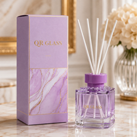 Bouteille diffuseur en verre dégradé de qualité supérieure, produite en usine, 150 ml, diffuseur d'ambiance pour la maison, bouteilles en verre rondes avec boîte, décoration
