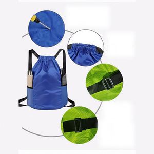 Sac de sport en polyester personnalisé pour football et basketball, grande capacité, haute qualité, promotionnel, avec cordon de serrage réglable pour activités de plein air - Product Image 5