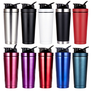 Bouteille <span class=keywords><strong>shaker</strong></span> en acier inoxydable à double paroi de 500 ml avec logo personnalisé, pour protéines, fitness et gym - Product Image 2