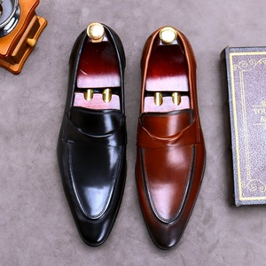 New Men's Business Casual Oxfords <b>Shoes</b> Thick Soled Cowhide Lining Cushioning <b>Height</b> <b>Increasing</b> Anti-Slippery Breathable - Product Image 1