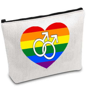 Hombre Gay (Diseño del Arco Iris) Pride Rainbow Zipper Monedero LGBTQ Pride Flag Flat Zipper Pouch Maquillaje <span class=keywords><strong>Bolsa</strong></span> - Product Image 1