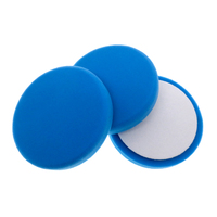 Éponge plate de polissage en mousse DA de 6 pouces (148 mm) bleue avec fixation auto-agrippante pour l'entretien automobile, le lustrage et le nettoyage