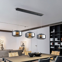 Luminaire suspendu décoratif à montage artistique moderne, lustre LED pour salle à manger à intensité variable
