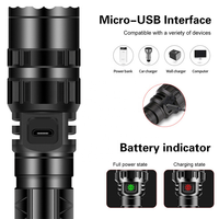 Lampe de poche torche tactique LED Portable USB Rechargeable en aluminium torche led de chasse en plein air avec support de pistolet