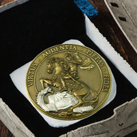 Pièces de monnaie commémoratives en métal plaqué or, design personnalisé, pour la Fête Nationale et Noël - Souvenirs patriotiques avec impression sérigraphique