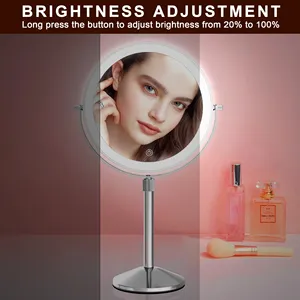 Xách tay linh hoạt bảng với đèn LED <span class=keywords><strong>10x</strong></span> Độ phóng đại 3 màu đèn có thể điều chỉnh độ sáng chiều cao đứng mỹ phẩm gương - Product Image 6