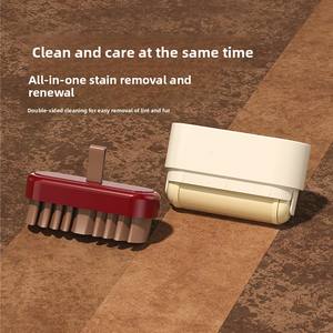 <span class=keywords><strong>Brosse</strong></span> de nettoyage pour chaussures en daim, <span class=keywords><strong>nubuck</strong></span> et peau de cerf avec manche en bois et <span class=keywords><strong>brosse</strong></span> en caoutchouc deux-en-un au design moderne - Product Image 5