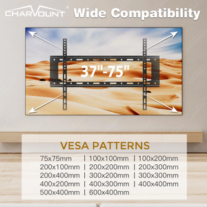 Soporte de Pared para TV Charmount para <span class=keywords><strong>televisores</strong></span> de <span class=keywords><strong>37</strong></span> * 70 <span class=keywords><strong>Pulgadas</strong></span>, Soporte de Acero Resistente con VESA 600*400, Capacidad de Carga de 40 kg - Product Image 2