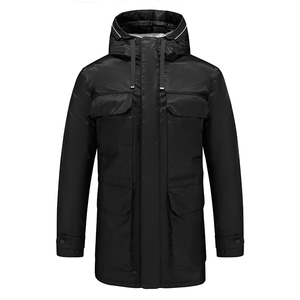 Abrigo <span class=keywords><strong>de</strong></span> invierno para hombre <span class=keywords><strong>de</strong></span> talla grande, con capucha, impermeable, acolchado <span class=keywords><strong>de</strong></span> algodón grueso, desmontable, largo medio, tipo mono. - Product Image 1