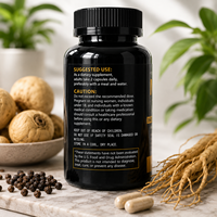Extrait de racine de Maca 10:1 en capsules haute puissance, soutien énergétique et vitalité avec Ashwagandha, Panax Ginseng, Epimedium, Poivre noir