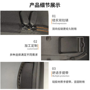 <b>EVA</b> Digital Storage Case 3C Electronics Shockproof Dustproof With Inner Pockets For Device Protection - Product Image 4