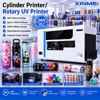 Impresora UV Rotativa XINMEI, Máquina de Impresión de Botellas, Impresora de Vasos, Impresión de Botellas y Tazas a Todo Color con Tinta UV