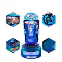 Máquina de Videojuegos de Carreras de Autos, Simulador de Carreras de Autos de Lujo de 32 Pulgadas, Operado con Monedas, Género Popular