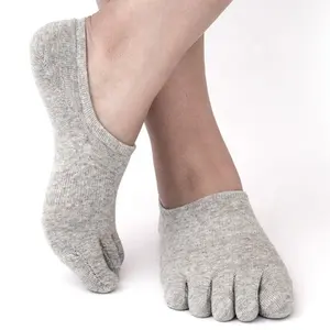 Dedo del pie calcetines de No mostrar cinco dedos calcetines para hombres y mujeres