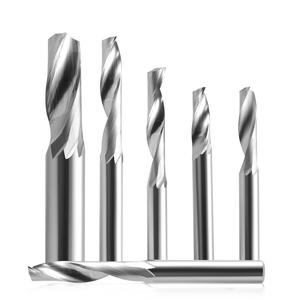 Fresa de flauta única HOZLY, fresas de extremo de carburo, herramienta de corte, brocas de enrutador en espiral, herramientas CNC para aluminio - Product Image 5