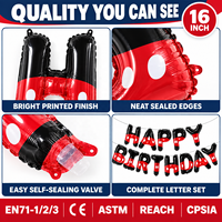 Lot de ballons en aluminium Joyeux Anniversaire de 16 pouces en gros, bannière de ballons Mylar personnalisée OEM/ODM pour décorations de fête d'anniversaire
