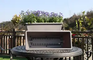 Leizisure 20 Zoll lange selbst bewässernde Kunststoff-Bonsai-Pflanz gefäße Colg antes Macetas Rechteckige Blumen pflanzen töpfe mit Haken