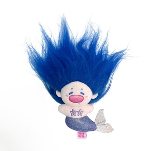 Peluche douce et confortable - Sirène en peluche - Jouet en peluche pour bébé - Compagnon de sommeil - 9 cm - 12 couleurs assorties Mignonnes sirènes en peluche à poils longs - Product Image 2