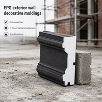 Moulures de corniche extérieures en EPS haute densité, durables et imperméables, pour moulures de taille murale et de plafond de villa