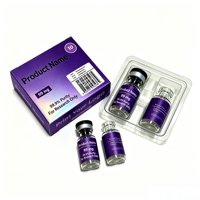 Support pour flacons de peptides 5ml 10ml 15ml 20ml, 3 compartiments, estampage à chaud or, qualité laboratoire, vente en gros