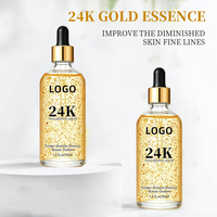Sérum Visage Liquide Anti-Âge et Illuminateur pour Peaux Sensibles à Base d'Acide Hyaluronique, de Niacinamide et d'Or 24K, Marque Privée OEM