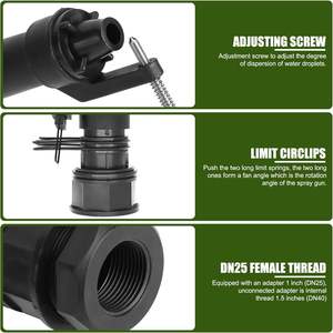 Canon d'Arrosage à Turbine 25-35m 1.5 Pouce pour <span class=keywords><strong>Irrigation</strong></span> Agricole Tête de Canon d'Arrosage - Product Image 4