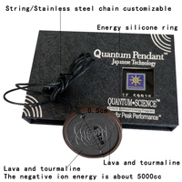 Pendentif scientifique quantique pendentifs de guérison en lave du japon collier de bijoux de mode personnalisé