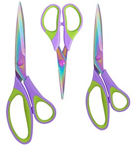 Ensemble de ciseaux de couture DIY en acier inoxydable pour la maison, multi-usages, à bords lisses, légers, avec poignée antidérapante, coupe rapide et anti-blocage - Product Image 1