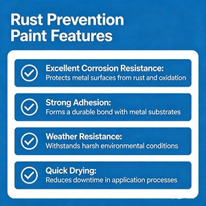 Peinture acrylique antirouille résistante aux UV, revêtement liquide avec forte résistance aux intempéries pour les structures en acier extérieures - Product Image 3