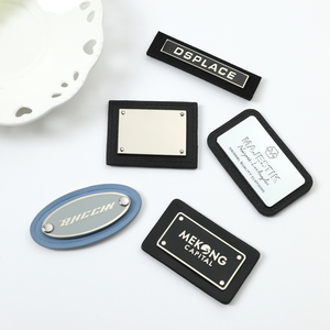 Tùy chỉnh da nhãn thẻ vá với kim loại cho mũ <span class=keywords><strong>PU</strong></span> nhãn tag dập nổi Tem in ấn jeans da thật nhãn - Product Image 5