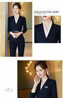 Ensemble de costume formel pour femme sur mesure, style professionnel élégant, pour les entretiens de bureau, les environnements de vente, costume automne/hiver, tissu en laine peignée